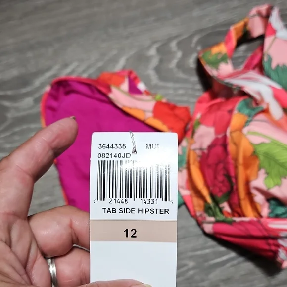 Trina Turk Pink Orange Floral Tankini Bikini Set - Picture 7 of 7